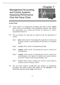 Atkinson, Solutions Manual t/a Management Accounting, 6th Edition Chapter 07: Management Accounting and Control Systems: Assessing Performance Over the Value Chain