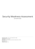 security weakness assessment
