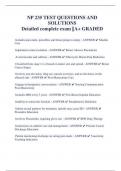 NP 235 TEST QUESTIONS AND  SOLUTIONS  Detailed complete exam &vert;&vert;A&plus; GRADED 