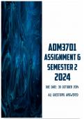 ADM3701 Assignment 6 Semester 2 2024 &vert; Due 30 October 2024