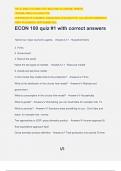 ECON 100 quiz &num;1 with correct answers