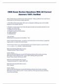 CBIS Exam Review Questions With All Correct Answers 100&percnt; Verified