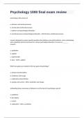 Psychology 1000 final exam review