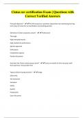 Cintas ssr certification Exam &vert; Questions with Correct Verified Answers