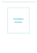 LPC BPP Civil Litigation SGS notes Distinction
