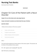 CH54 - Care of the Patient with a Neurologic Disorder | Nursing Test Banks.