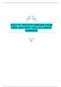 ASCP HT HISTOTECHNICIAN EXAM  PREP 2024 WITH 100&percnt; ACCURATE  ANSWERS