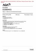 Actual 2024 AQA A-level ECONOMICS 7136&sol;2 Paper 2 National and International Economy Merged Question Paper &plus; Mark Scheme