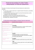 Grade 10 Accounting: Interpretation of financial statements