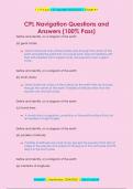 CPL Navigation Questions and  Answers &lpar;100&percnt; Pass&rpar;