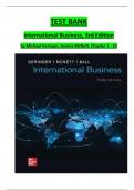 TEST BANK International Business&comma; 3rd Edition by Michael Geringer&comma; Jeanne McNett&period; Chapter 1 - 15