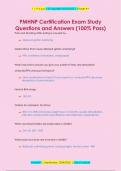 PMHNP Exam Questions and Answers &lpar;100&percnt; Pass&rpar;