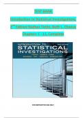 TEST BANK  Introduction to Statistical Investigations&comma;  2 nd Edition Nathan Tintle&semi; Beth L&period; Chance  Chapters 1 - 11&comma; Complete