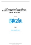 ATI fundamentals proctored exam questions and answers with rationales latest 2021/2022