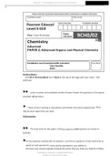 EDEXCEL CHEMISTRY 2021 A LEVEL PAPER 1,2,3 QP AND MS