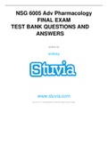 adv pharmacology final exam test bank questions and answers.2022