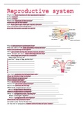 A&P 2 review sheet- reproductive system 