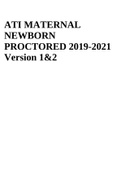 ATI MATERNAL NEWBORN PROCTORED 2019-2021 Version 1&2