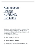 Chamberlain College of Nursing NURNUR 612 BEST OF 2022 ELABORATIONS QUESTIONS AND ANSWERS