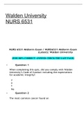 Chamberlain College of Nursing NURS 6541 BEST OF 2022 ANSWERS ELABORATED