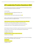 Exam &lpar;elaborations&rpar; ATI Leadership Practice Questions 2022