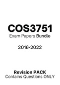COS3751 - Exam Questions PACK (2016-2022) 
