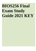 BIOS256 Final Exam Study Guide 2021(All Correct & Graded A)