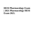 HESI Pharmacology Exam | 2021 Pharmacology HESI Exam 2021.