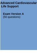 Advanced Cardiovascular Life Support Exam Version A (50 questions)