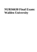 NURS6630 Final Exam: Walden University