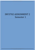 INV3702 ASSIGNMENT 2 Semester 1 