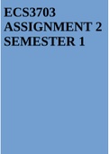 ECS3703 Assignment 2 (ANSWERS) Semester 2 2023.  2 Exam (elaborations) ECS3703 ASSIGNMENT 2 SEMESTER 1  3 Exam (elaborations) ECS3703 ASSIGNMENT2 SEMESTER 1  4 Exam (elaborations) ECS3703 LATES EXAM PACK
