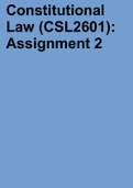 Constitutional Law (CSL2601): Assignment 2