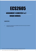 ECS2605 ASSIGNMENT 4 SEMESTER 1 & 2 2021