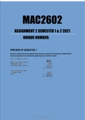 MAC2602 ASSIGNMENT 2 SEMESTER 1 & 2 2021 