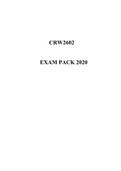CRW2602 EXAM PACK 2020 