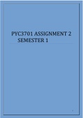 PYC3701 ASSIGNMENT 2 SEMESTER 1