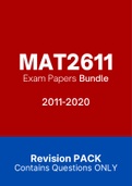 MAT2611 - Exam Questions Papers (2011-2020)