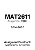 MAT2611 - Tutorial Letters 201 (Merged) (2014-2020) (Questions&Answers)