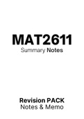 MAT2611 (NOtes, ExamPACK, QuestionPACK, Tut201 Letters)