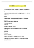 HOSA BOWL Test&comma; Answered 2022