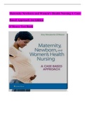 Maternity Newborn and Women’s Health Nursing A Case-Based Approach 1st Edition O’Meara Test Bank (All chapters complete, Question and Answers With Rationale) Newly Updated 2021/2022