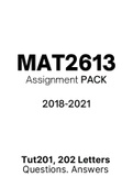 MAT2613 - Combined Tut201, 202 letters (2018-2021) 
