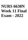 NURS 6630N Week 11 Final Exam - 2022