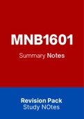 MNB1601 - Notes (Summary)