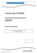 Theoretical Computer Science III COS3701