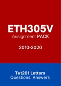 ETH305V - Tutorial Letters 201 (Merged) (2010-2020) (Questions&Answers)