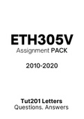 ETH305V -Tutorial Letters 201 (Merged) (2010-2020) (Questions&Answers) 