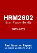 HRM2602 - Exam Questions PACK (2013-2022)