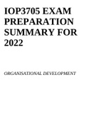 IOP3705 EXAM PREPARATION SUMMARY FOR 2022